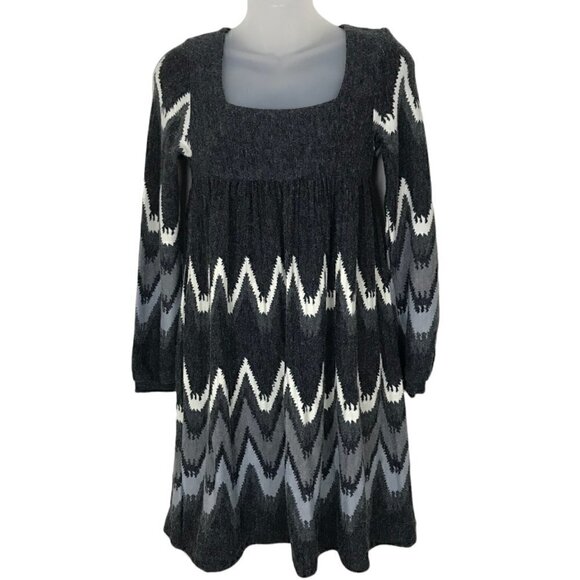 Rebecca  Taylor Grey and White Wool Blend Mini Dress Size S - Picture 1 of 6